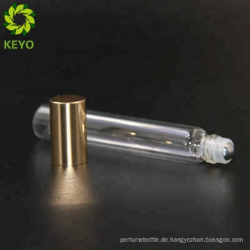 Goldglasflaschen Mattglasrolle auf Behältern 5ml dünne Glasrolle auf Flasche runde 8 ml-Röhrenflasche für Parfüm